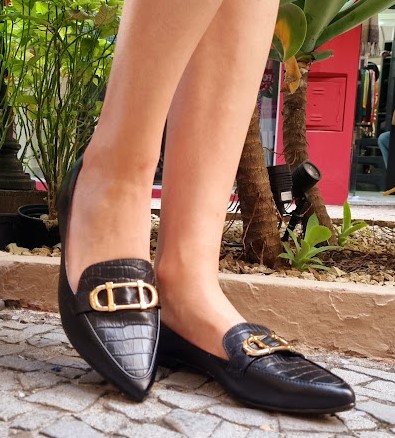 SAPATILHA CONFORTO 745689 PRETO / PRETO TEXTURIZADO