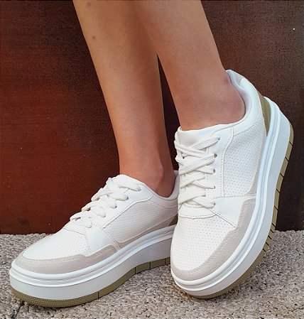 TÊNIS 598 BRANCO / VERDE OLIVA