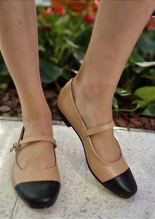 SAPATILHA CONFORTO 655760 BEGE / PRETO