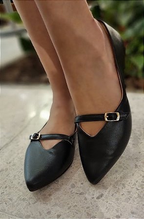 SAPATILHA CONFORTO BICO FINO 745769 PRETO