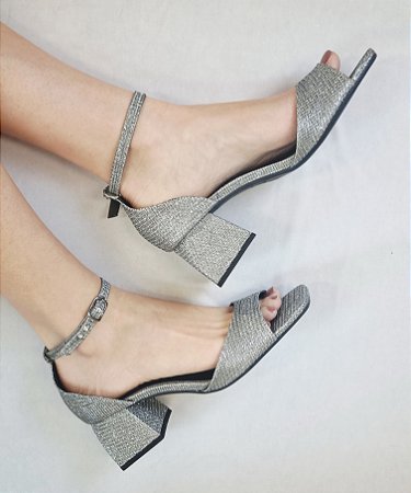 SANDÁLIA 2088 PRATA VELHO GLITTER