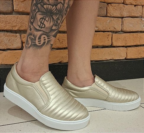 TÊNIS SLIP 10117 OURO LIGHT