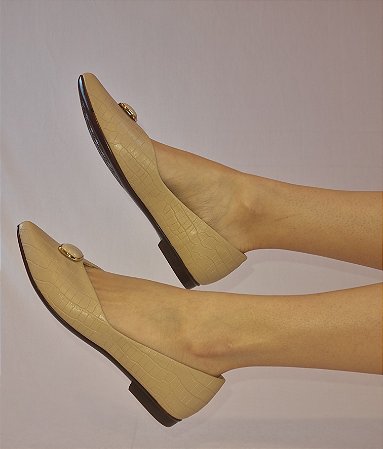 SAPATILHA CONFORTO 745933 NUDE TEXTURIZADO / PEDRA NUDE