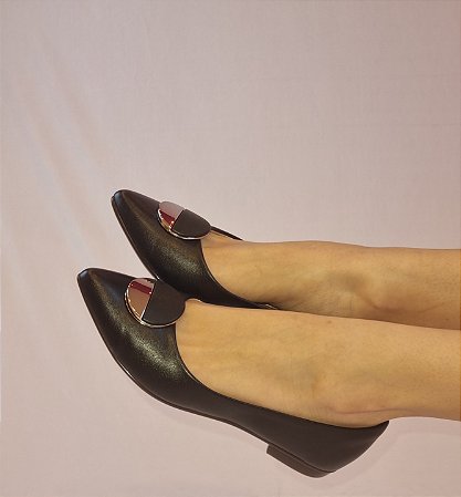 SAPATILHA CONFORTO 745919 PRETO / ENFEITE ONIX PRETO