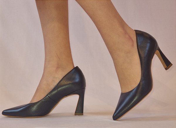 SCARPIN EM COURO 223730 MARINHO