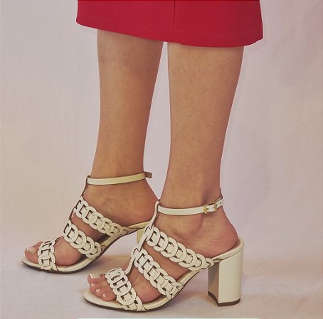 SANDÁLIA SEM TRASEIRA 57894 OFF WHITE