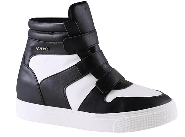 TÊNIS WEDGE SNEAKER VIA UNO 960001 BRANCO / PRETO
