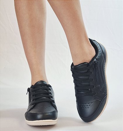 TÊNIS 90322 PRETO / ZÍPER LATERAL