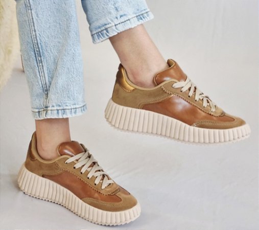 TÊNIS SOLA ALTA 86412 CARAMELO / BRONZE