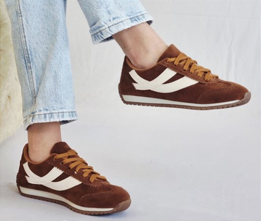 TÊNIS 172125 MARROM COM TIRAS OFF WHITE