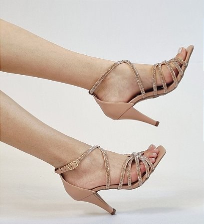 SANDÁLIA 200978 ROSADA / PEDRAS CRISTAL ROSE