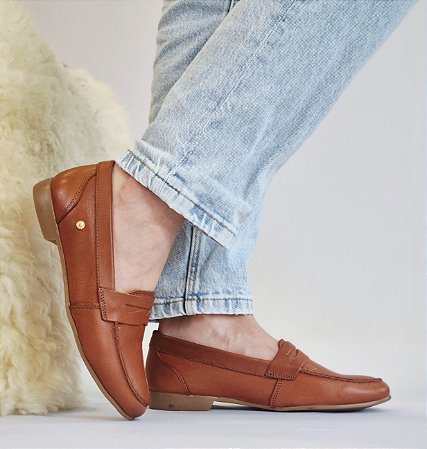 MOCASSIM EM COURO ULTRACONFORTO 1114 CARAMELO