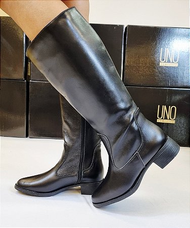 BOTA MONTARIA EM COURO 6024025 PRETO