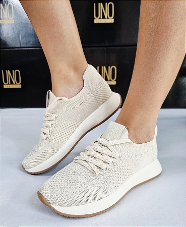 TÊNIS EM MEIA KNIT 707508 OFF WHITE