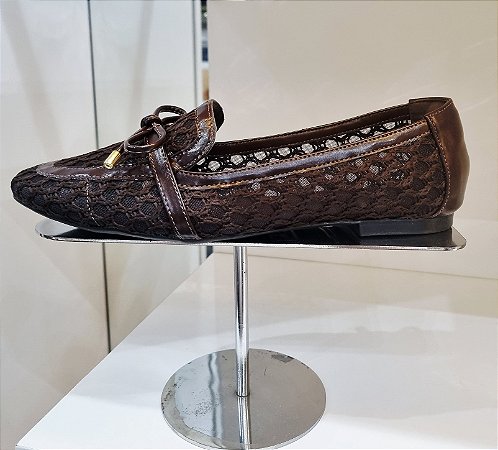 MOCASSIM COM TELA ENTRELAÇADA 4953 CAFÉ