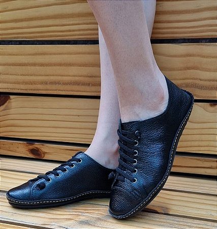 TÊNIS COURO ADH001 PRETO