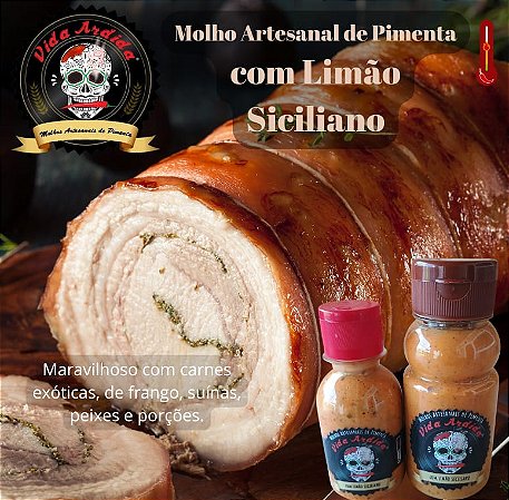 Molho artesanal de pimenta com LIMÃO SICILIANO
