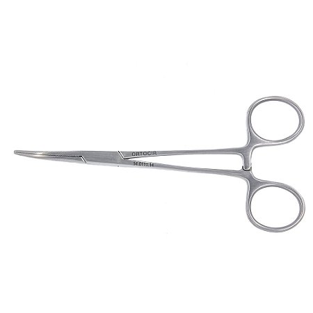 Pinça Crille Delicada, hemostática, curva, 14,0cm