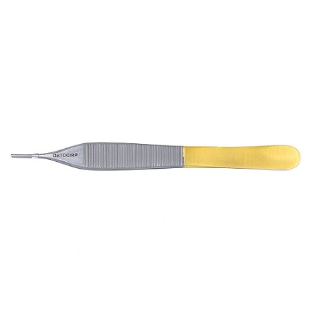 Pinça Dissecção Micro-Adson, 1x2 dentes, estreita, Vídea