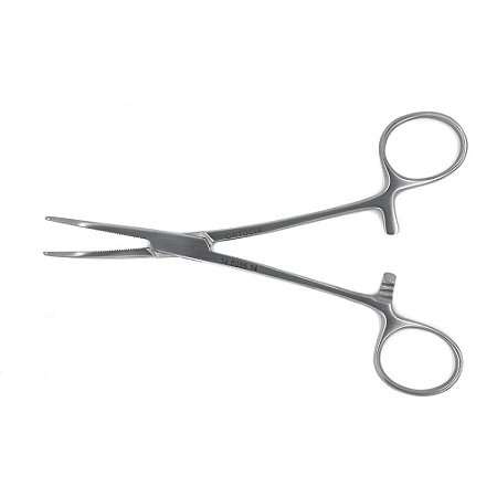 Pinça Crille, Hemostática, Curva, 14,0cm