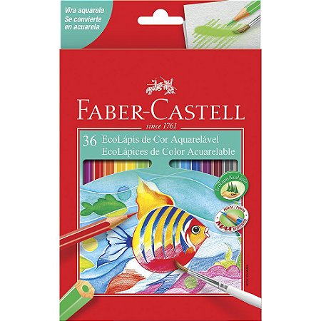 Lapis de cor Aquarelavel Faber Castell 36 Cores
