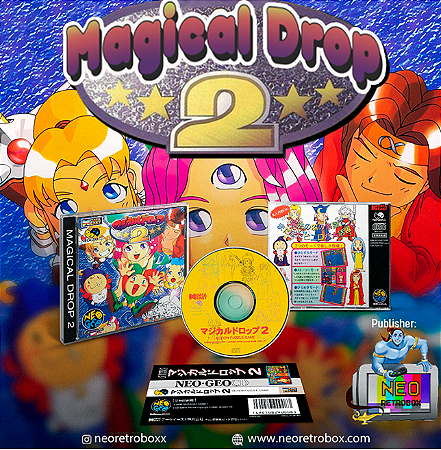 Magical Drop II NEOGEO CD / NEOGEO CDZ Limited Edition Compativel com DREAMCAST Neo4all