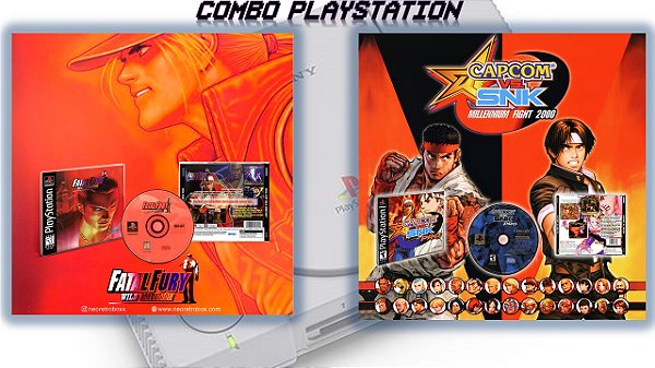 Combo PlayStation = FATAL FURY WILD AMBITION + CAPCOM X SNK PlayStation One