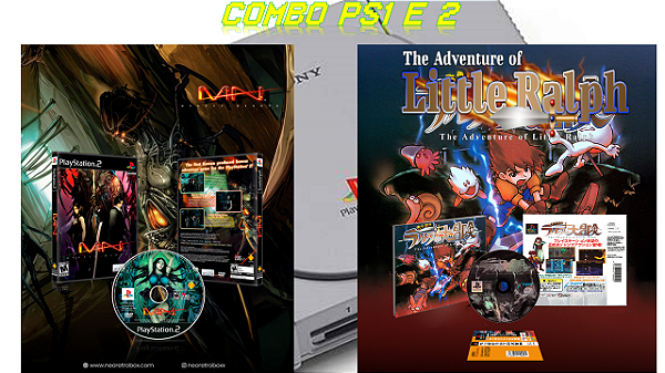COMBO PS 1 E 2 MYSTIC NIGHTS DVD PS2 + The Adventure of Little Ralph PS1