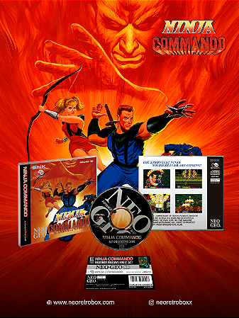 Ninja Commando NEOGEO CD / NEOGEO CDZ / COMPATIVEL COM NEO4ALL DREAMCAST