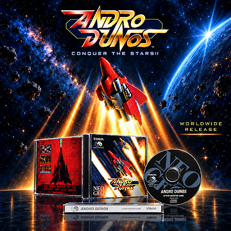 ANDRO DUNOS NEOGEO CD / NEOGEO CDZ WORLD’S FIRST PROFESSIONALLY PRODUCED PHYSICAL RELEASE