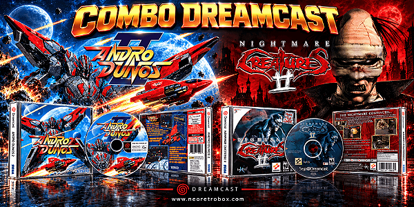 COMBO DREAMCAST ANDRO DUNOS 2 + Nightmare Creatures II + FRETE GRATIS