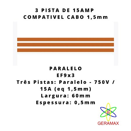 ELETROFITA 3 PISTA 15A - 9.9.9 - INT PARAL