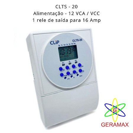 INTERRUPTOR HORARIO CLTS-20 1R  12 VCC/VCA - CLIP