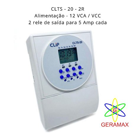 INTERRUPTOR HORARIO CLTS-20 2R  12VCC - CLIP