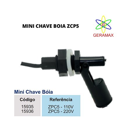 MINI CHAVE BOIA 0,5A - ZPC5 - 110VCA - JNG
