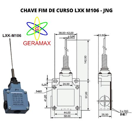 CHAVE FIM DE CURSO LXK M106 - JNG