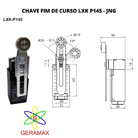 CHAVE FIM DE CURSO LXK P145 - JNG