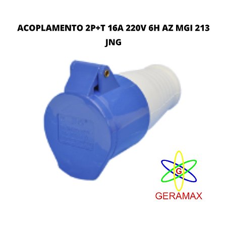 ACOPLAMENTO 2P+T 16A 220V 6H AZ MGI 213 JNG