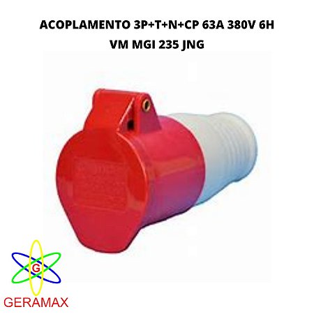 ACOPLAMENTO 3P+T+N+CP 63A 380V 6H VM MGI 235 JNG