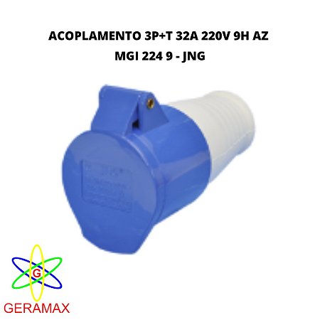ACOPLAMENTO 3P+T 32A 220V 9H AZ MGI 224 9 JNG