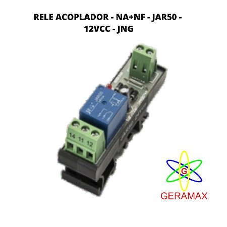 RELE ACOPLADOR - NA+NF - JAR50 -  12VCC - JNG