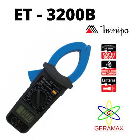 ALICATE AMPERIMETRO DIGITAL ET-3200B - MINIPA