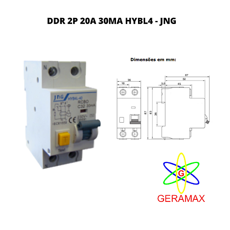 DDR 2P C20A 30MA 6KA- HYBL4 20A - JNG