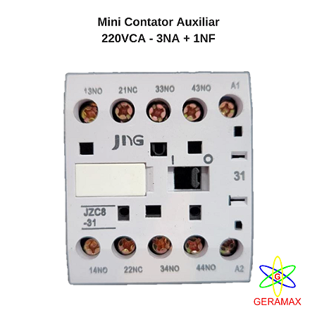 MINI CONTATO AUX - 31 - 220VCA 3NA+1NF - JZC8-31 -