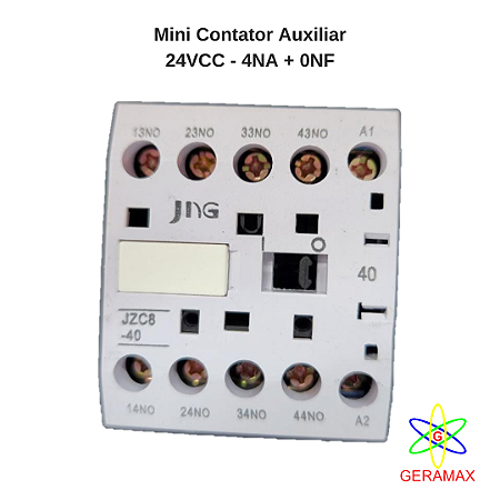 MINI CONTATO AUX - 40 -  24VCC 4NA+0NF - JZC8-40Z