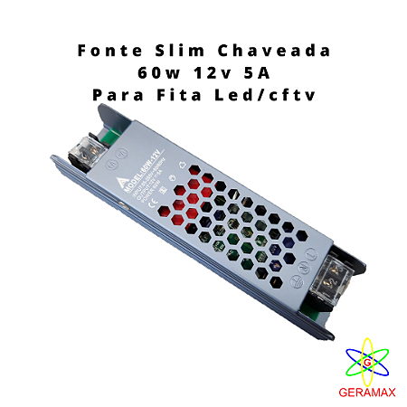 FONTE - 12V -  60W 5A - CHAVEADA - ATOP