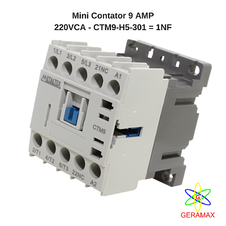 MINI CONTATOR  9A - 220VCA - 1NF - CTM9-H5-301 - M