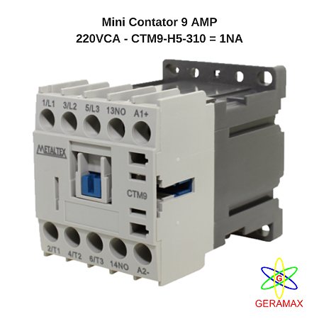 MINI CONTATOR  9A - 220VCA - 1NA - CTM9-H5-310 - M