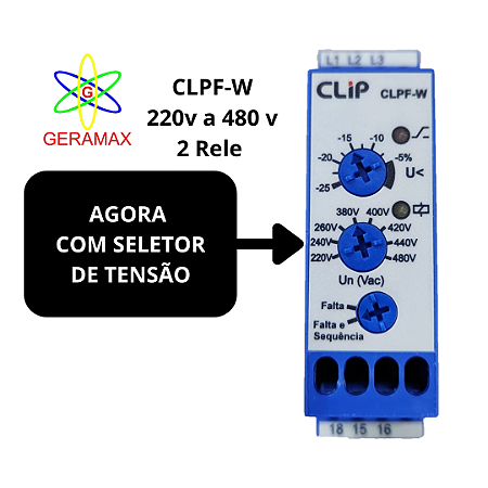 MONITOR DE TENSAO TRIF CLPF-W 220 A 480V 2R