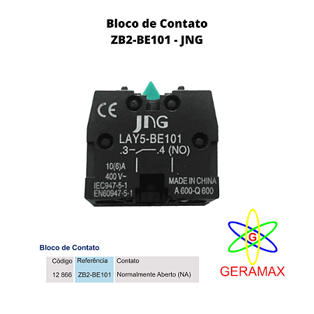 BLOCO CONTATO NA P/ BOT LAY5 BE101 - JNG